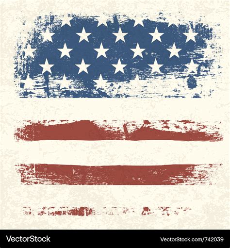 Vintage American Flag Royalty Free Vector Image