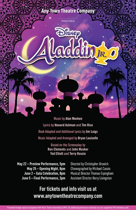 Aladdin Jr Poster Theatre Artwork And Promotional Material By Subplot