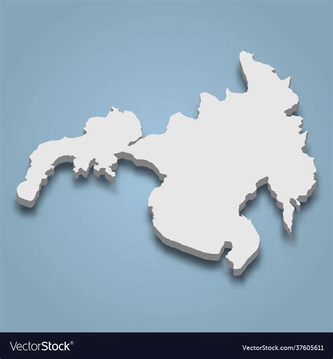 3d Isometric Map Mindanao Is An Island Royalty Free Vector