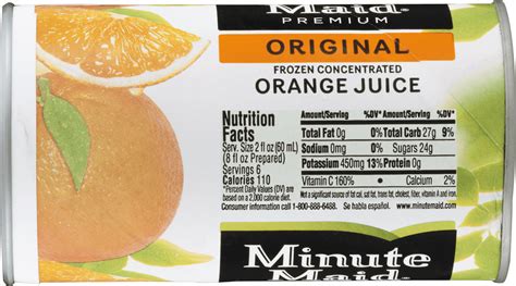 Orange Juice From Concentrate Nutrition Facts Blog Dandk