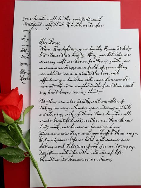 Handwritten Letter Custom Calligraphy Love Letter Etsy Lettering