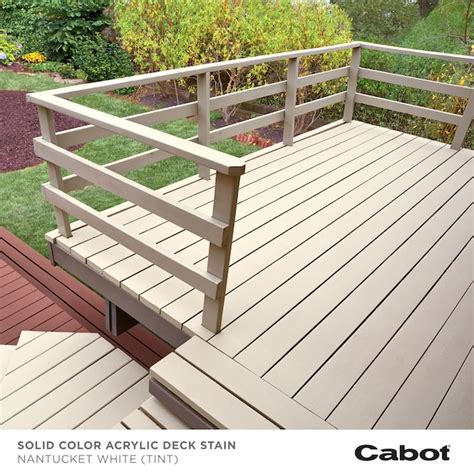 Cabot White Base Solid Exterior Wood Stain And Sealer 1 Quart In The