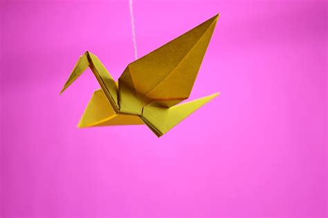 Yellow Bird Origami Origami Crane Japanese Japan Paper Ability