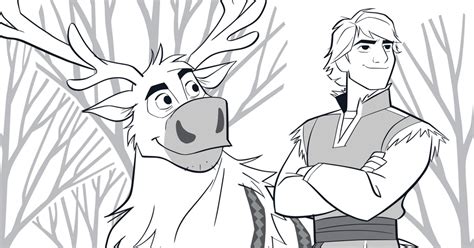 Check spelling or type a new query. Frozen Kristoff and Sven Coloring Page | Mama Likes This