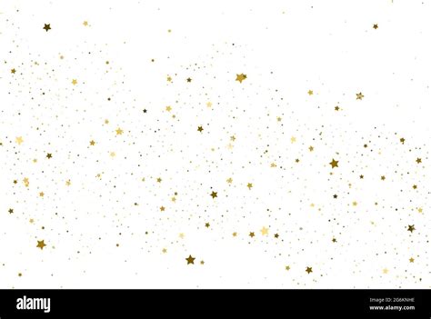 Light Gold Glitter Confetti Background Golden Stars Stock Vector Image