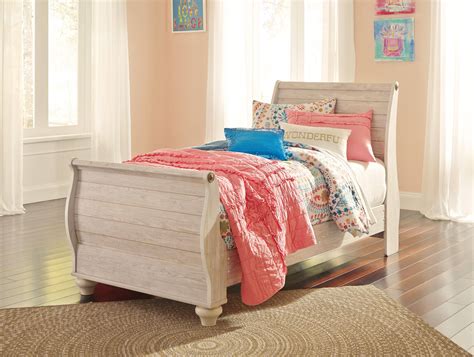 We love the bedroom set! Ashley Willowton B267 Twin Size Sleigh Bedroom Set 3pcs in ...