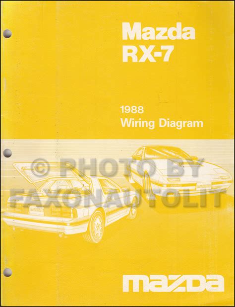 Tons of pictures and diagrams at your fingertips! 1988 Mazda RX-7 Wiring Diagram Manual Original RX7