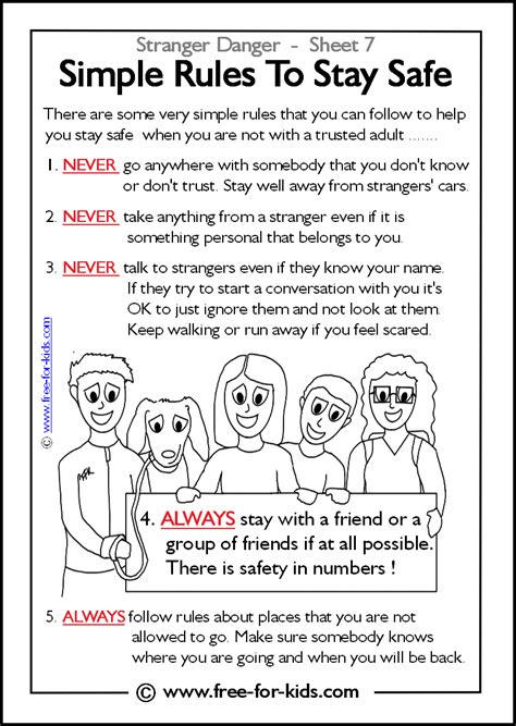 More Stranger Danger Worksheets And Colouring Pages Teaching Safety