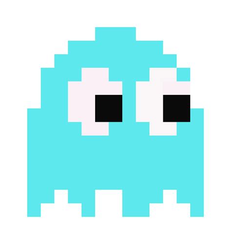 Blue Pacman Ghost Pixel Art Maker