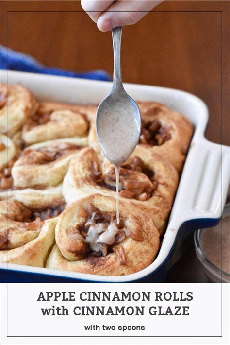 Apple Cinnamon Rolls Pinterest Long Pin 2 With Two Spoons