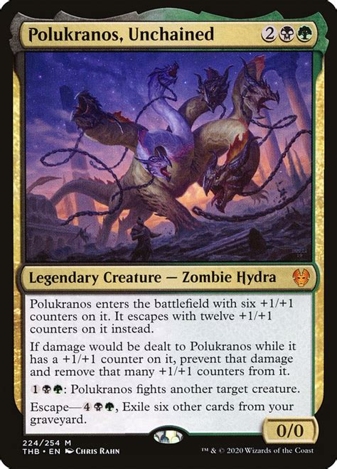 The expansion offers 254 new mtg cards and introduces a new type of calix planeswalker. Polukranos, Unchained · Theros Beyond Death (THB) #224 ...