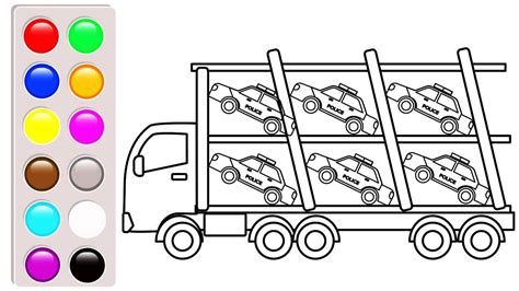 Blank coloring pages truck coloring pages printable coloring pages coloring sheets coloring books police car pictures kids police car police crafts. Police car carrier truck coloring pages, Construction ...
