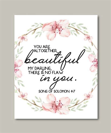 Bible Verse Home Decor You Are Altogether Beautiful My Darling Song