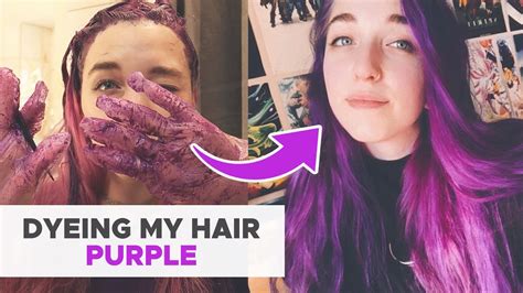 I Dyed My Hair Purple Dyeing Bleached Hair Violet Directions 🔮 Youtube