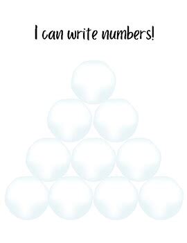 Interactive Snowball Letter Number Writing Practice No Prep