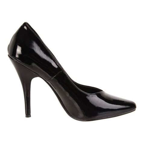 black shiny 13 cm seduce 420v pumps high heels for men