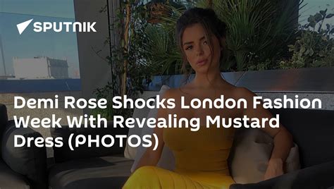 Demi Rose Shocks London Fashion Week With Revealing Mustard Dress Photos 15 02 2019 Sputnik