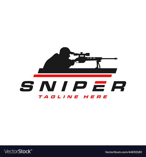 Sniper Logo Design Royalty Free Vector Image Vectorstock