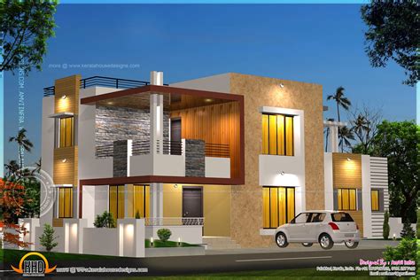 Floor Plan And Elevation Of Modern House Kerala Home Design And Floor