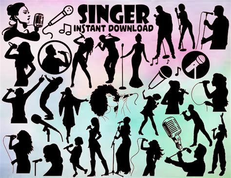 Singer Svg Bundle 30 Images Music Svg Singing Png Singing Svg