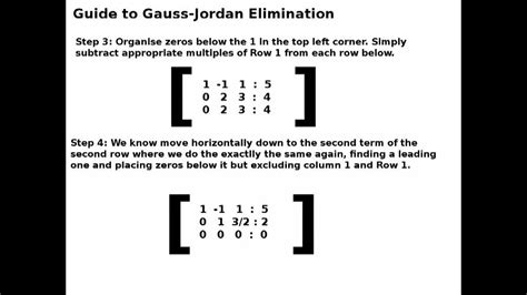 Lu decomposition / crout's method 9. 6 Step Guide to Gauss-Jordan Elimination - YouTube