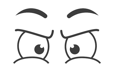 Premium Vector Cartoon Angry Eyes Vector Illustration