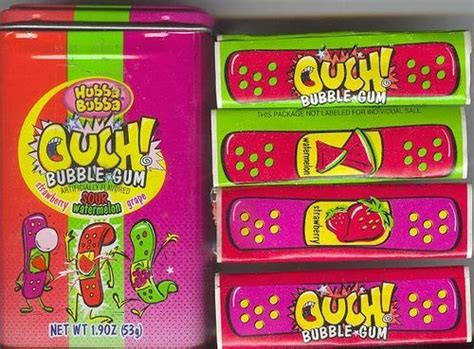 2008 Hubba Bubba Ouch Bubble Gum Box Ouch Bubble Gum Gum Childhood