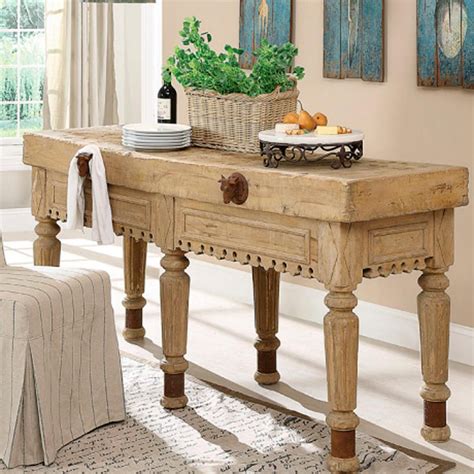 The most common french country kitchen table decor material is cotton. French Butcher Block Kitchen Island Table | My french ...