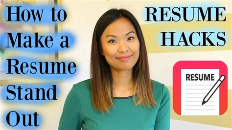 What a recruiter looks for will highly depend on your industry and the job you're applying for, but in general, hiring managers seek. Resume Hacks - How to Make a Resume Stand Out - YouTube