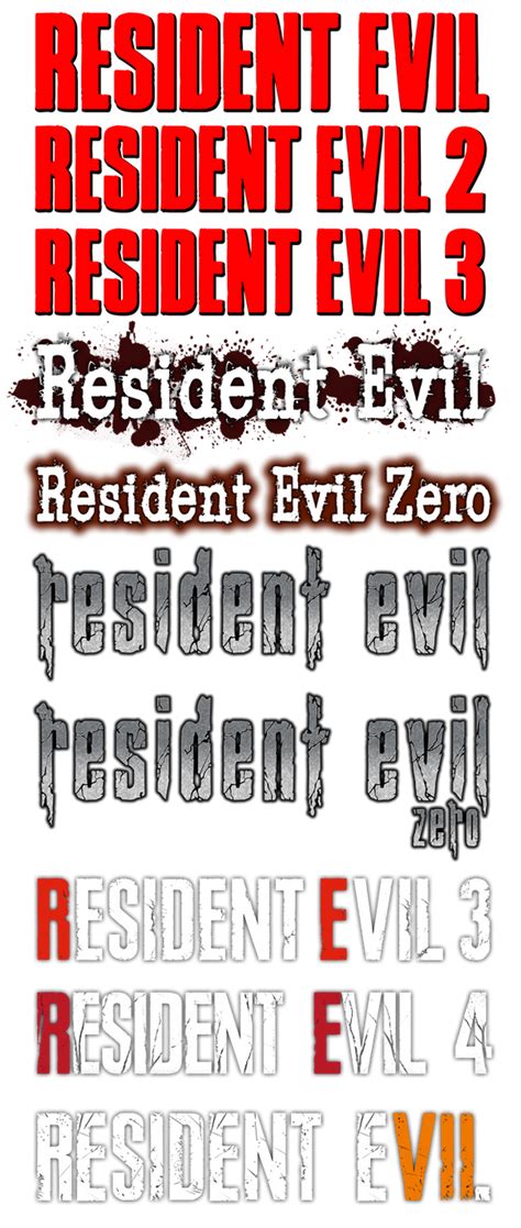 Resident Evil Title Logos By Snakeyboy On Deviantart