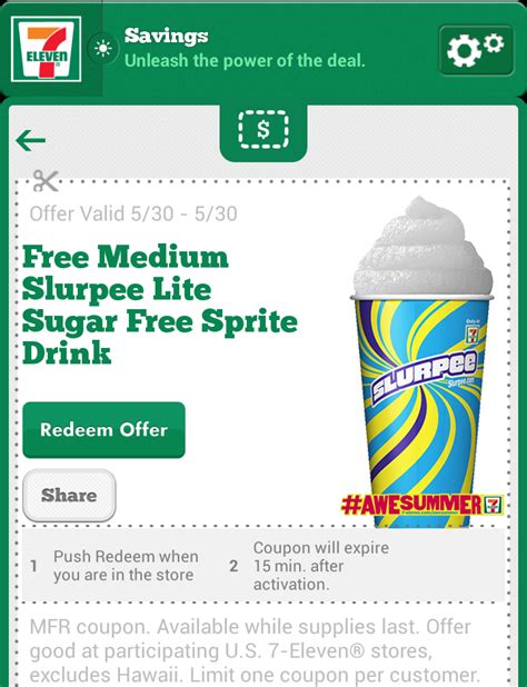 Like all things in life, there are limits to the coupon and promo codes. Download The 7/11 App And Get A Free Medium Sugar Free ...