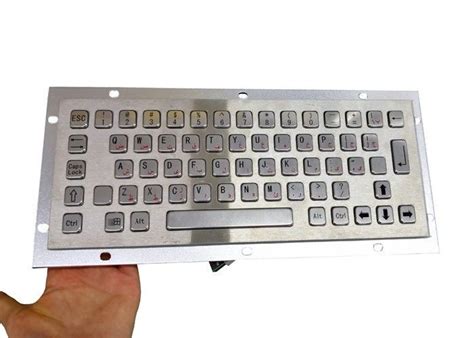 Arab Industrial Usb Keyboard 64 Stainless Steel Keys Flat Mechanical