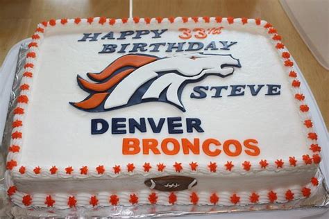 Denver Broncos Birthday Cake Decorated Cake By Michelle Cakesdecor