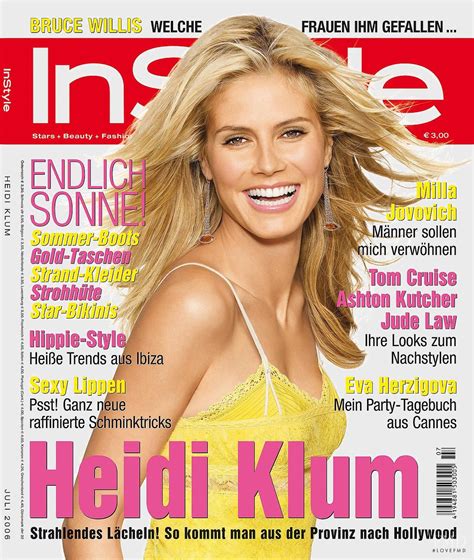 Cover Of Instyle Germany With Heidi Klum July 2006 Id12598