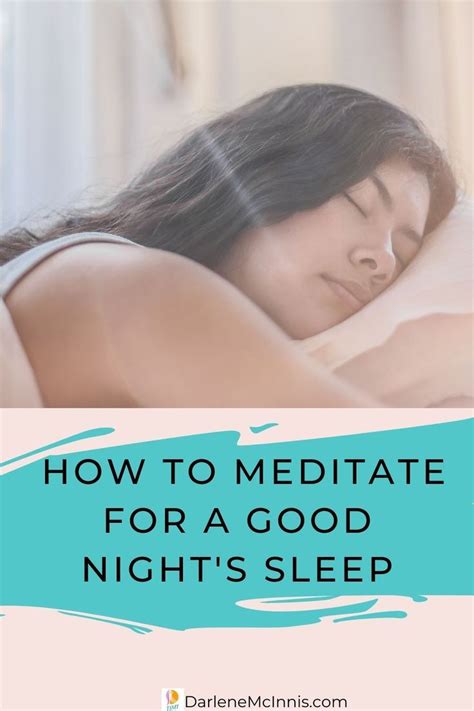 Meditation For A Goods Nights Sleep In 2021 Good Night Sleep
