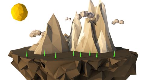 Environment Low Poly 3d Models Pack For Game 3d Model