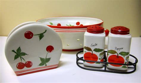 Vintage Cherry Kitchen Set