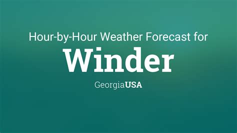 Hourly Forecast For Winder Georgia Usa