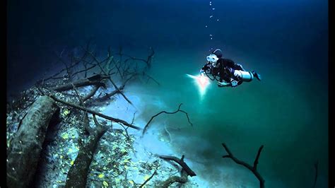 Hidden Underwater River Flowing Under The Ocean In Mexico Hd 2014 Youtube