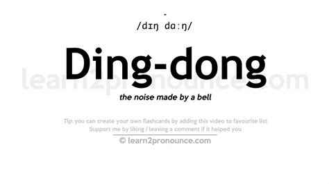 pronunciation of ding dong definition of ding dong youtube
