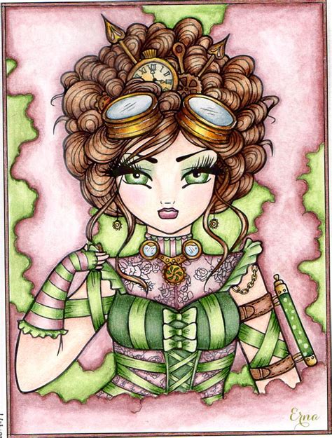 Sonja From Hannah Lynns Steampunk Darlings Coloring Book Art