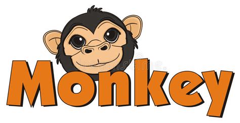Monkey Word Arranged With Alphabets Stock Illustration Illustration