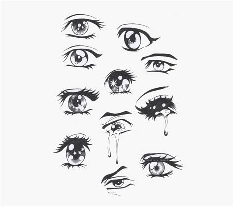 Clip Art Drawing Of Crying Eyes Sad Anime Eyes Drawing Hd Png