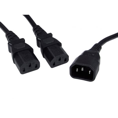 Generic C14 To 2x C13 Power Splitter Cable Falcon Computers