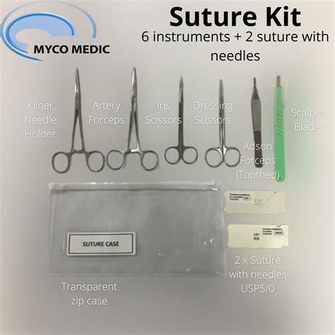 Medical Suture Practice Kit 6 Instrument 2 Suture Needle Suture