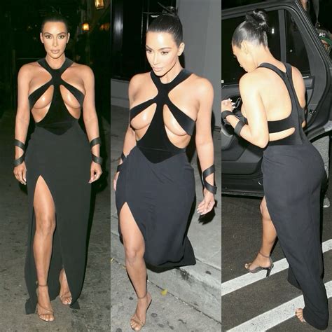 kim kardashian shocks in vintage thierry mugler gown with restrictive cleavage cut outs to