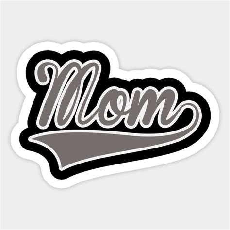 mom logo mom sticker teepublic