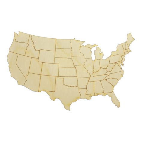 Wooden Map Of The Usa Large Medium And Small