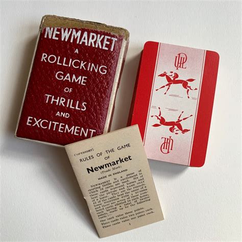 Newmarket Card Game Vintage 1950s Illustrated Horse Racing Etsy