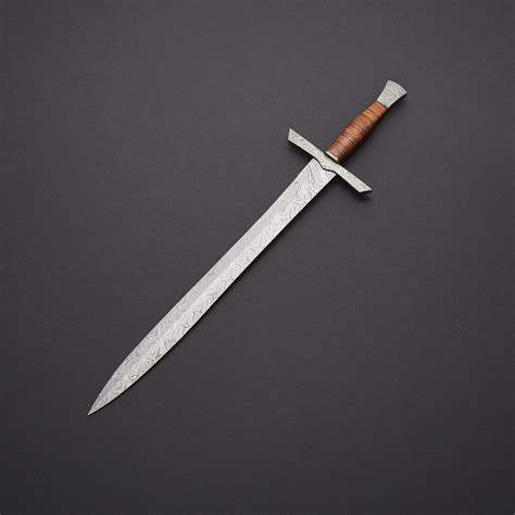 Battle Ready Damascus Sword Swd 124 Evermade Traders Touch Of Modern